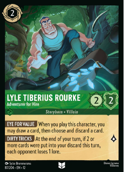 Lyle Tiberius Rourke - Adventurer for Hire single card from Disney Lorcana