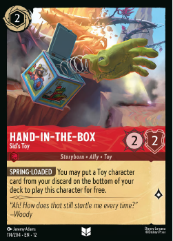 Hand-in-the-Box - Sid's Toy (FOIL) single card from Disney Lorcana