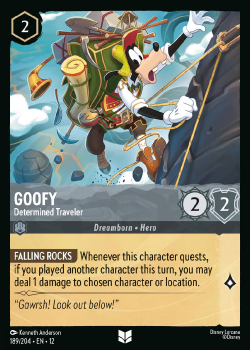 Goofy - Determined Traveler single card from Disney Lorcana