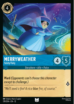 Merryweather - Feisty Fairy (FOIL) single card from Disney Lorcana