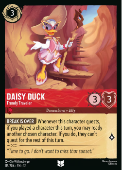 Daisy Duck - Trendy Traveler single card from Disney Lorcana