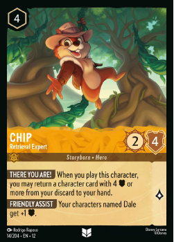 Chip - Retrieval Expert single card from Disney Lorcana