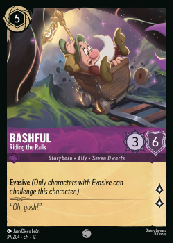 Bashful - Riding the Rails single card from Disney Lorcana