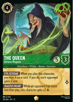 The Queen - Devious Disguise single card from Disney Lorcana