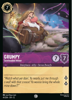 Grumpy - Soreheaded Miner (FOIL) single card from Disney Lorcana
