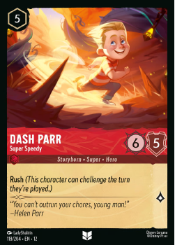 Dash Parr - Super Speedy (FOIL) single card from Disney Lorcana