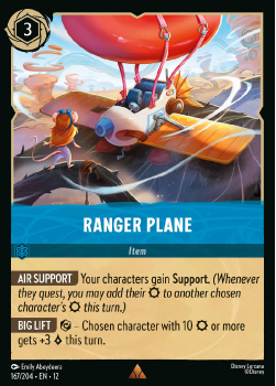 Ranger Plane single card from Disney Lorcana