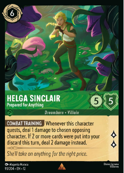 Helga Sinclair - Prepared for Anything single card from Disney Lorcana