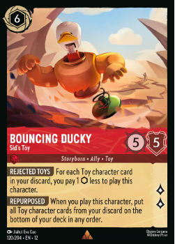 Bouncing Ducky - Sid's Toy (FOIL) single card from Disney Lorcana