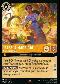 Isabela Madrigal - Caring Cultivator single card from Disney Lorcana