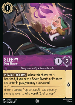Sleepy - Deep Sleeper (FOIL) single card from Disney Lorcana
