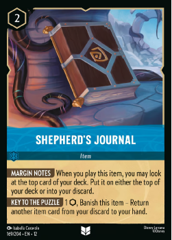 Shepherd's Journal single card from Disney Lorcana
