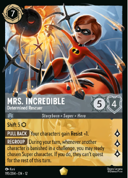 Mrs. Incredible - Determined Rescuer single card from Disney Lorcana