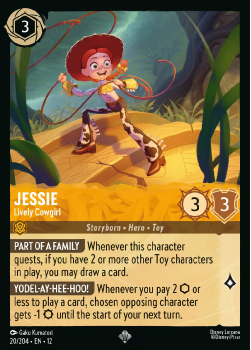 Jessie - Lively Cowgirl single card from Disney Lorcana