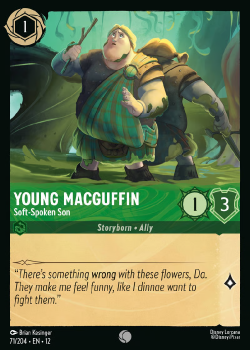 Young MacGuffin - Soft-Spoken Son single card from Disney Lorcana