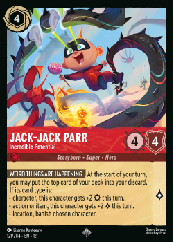 Jack-Jack Parr - Incredible Potential (FOIL) single card from Disney Lorcana