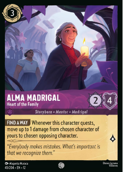 Alma Madrigal - Heart of the Family single card from Disney Lorcana