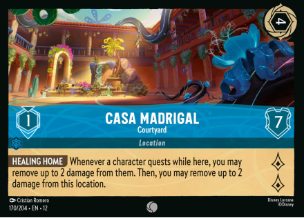 Casa Madrigal - Courtyard single card from Disney Lorcana