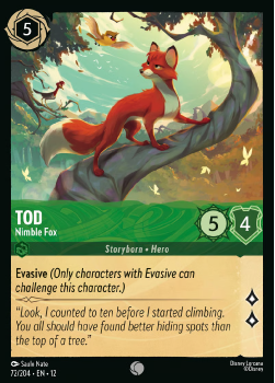 Tod - Nimble Fox (FOIL) single card from Disney Lorcana
