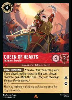 Queen of Hearts - Impatient Traveler single card from Disney Lorcana