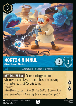 Norton Nimnul - Misanthropic Genius (FOIL) single card from Disney Lorcana