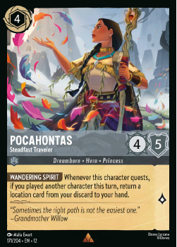 Pocahontas - Steadfast Traveler single card from Disney Lorcana