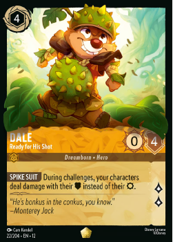 Dale - Ready for His Shot single card from Disney Lorcana