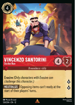 Vincenzo Santorini - On the Run (FOIL) single card from Disney Lorcana