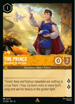 The Prince - Searching for His Love single card from Disney Lorcana