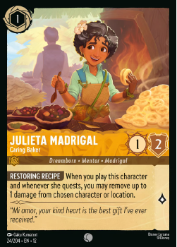 Julieta Madrigal - Caring Baker single card from Disney Lorcana