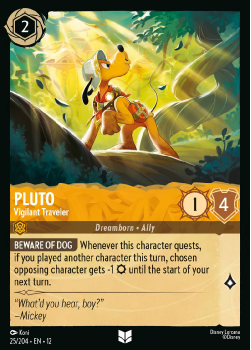 Pluto - Vigilant Traveler single card from Disney Lorcana