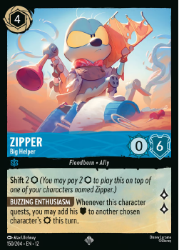 Zipper - Big Helper (FOIL) single card from Disney Lorcana