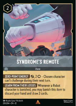 Syndrome's Remote (FOIL) single card from Disney Lorcana
