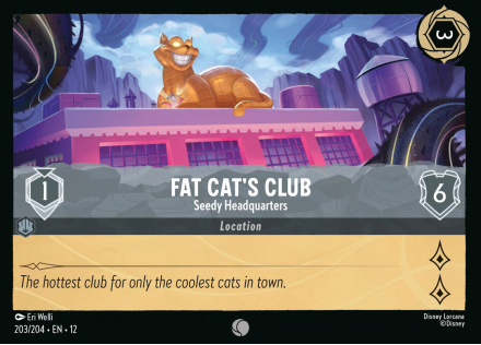 Fat Cat's Club - Seedy Headquarters (FOIL) single card from Disney Lorcana