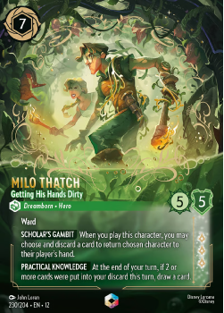 Milo Thatch - Getting His Hands Dirty (Enchanted) single card from Disney Lorcana