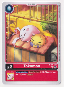 Tokomon single card from Digimon