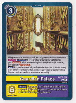 Guardian Palace single card from Digimon