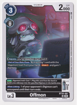 Offmon single card from Digimon