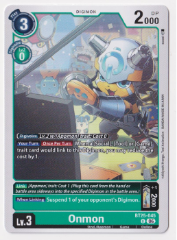 Onmon single card from Digimon