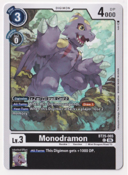 Monodramon single card from Digimon