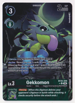 Gekkomon (ALTERNATIVE ART) single card from Digimon