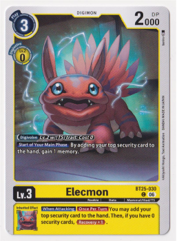 Elecmon single card from Digimon