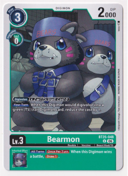 Bearmon single card from Digimon