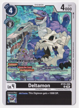 Deltamon single card from Digimon