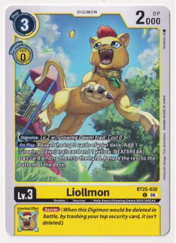 Liollmon single card from Digimon