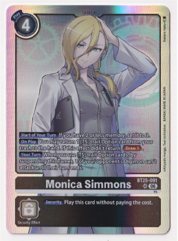 Monica Simmons single card from Digimon