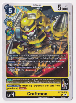 Craftmon single card from Digimon