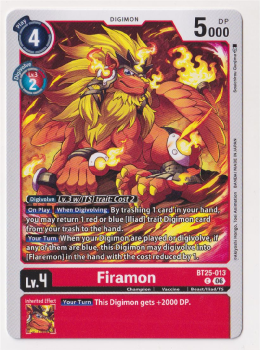 Firamon single card from Digimon