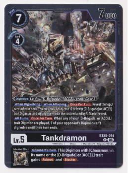 Tankdramon single card from Digimon