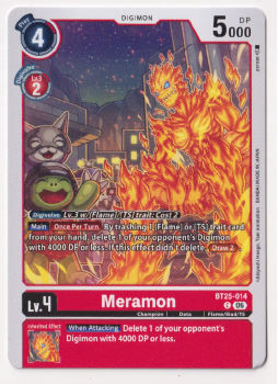 Meramon single card from Digimon